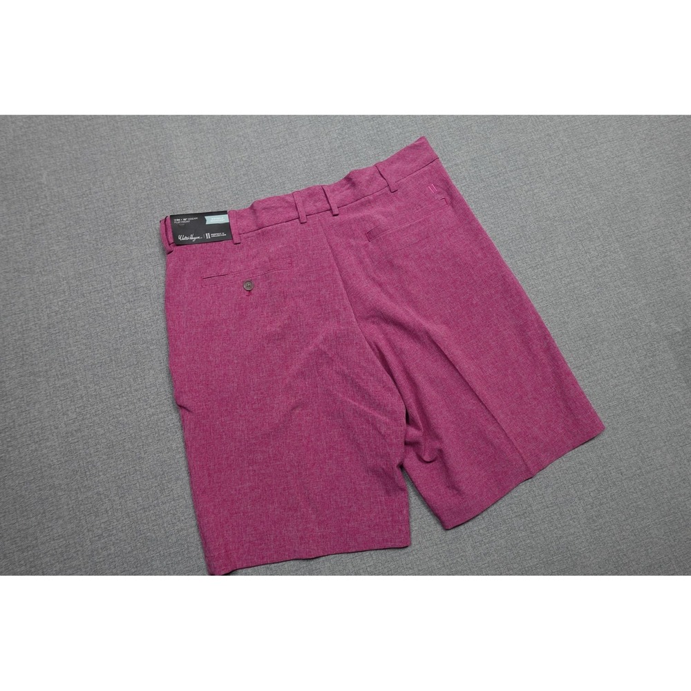Walter Hagen Perfect 11 Shorts Mens 34 Pink Heather Golf 10 Inseam Stretch NWT